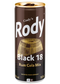 picture of the can of cody's rody rum cola mix 18%