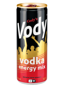 photo de la canette de cody's vody vodka energy mix