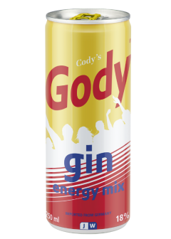 picture of the can of cody's gody gin energy mix 18%