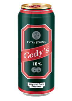 picture of the can of cody's extra strong beer